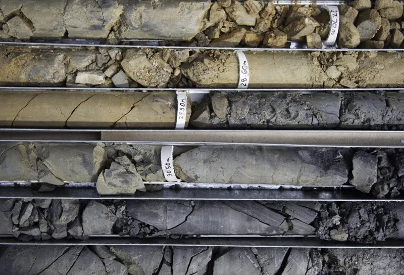 Drilled core soil samples