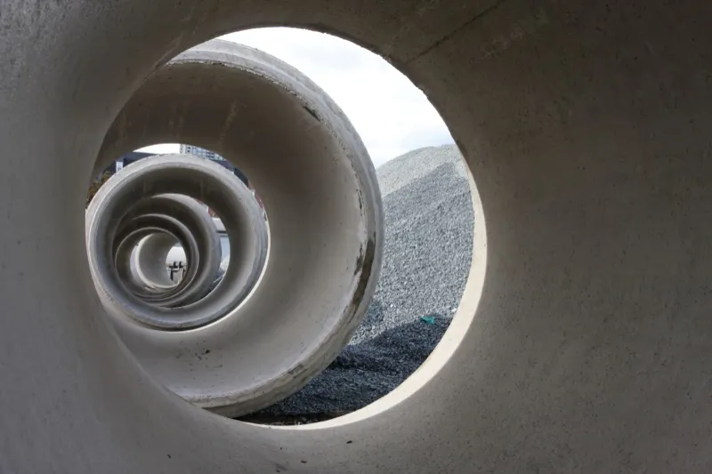 Looking through concrete culverts