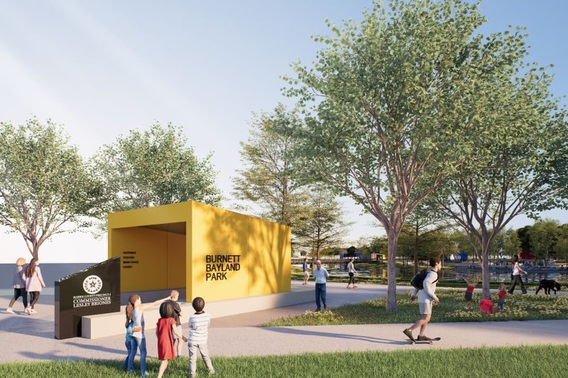 Burnett Bayland Park community spaces design rendering