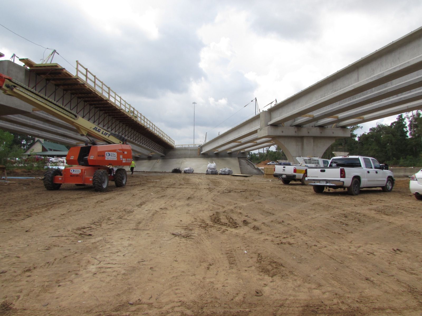 Construction site on the Hardy Toll Road at the Grand Parkway