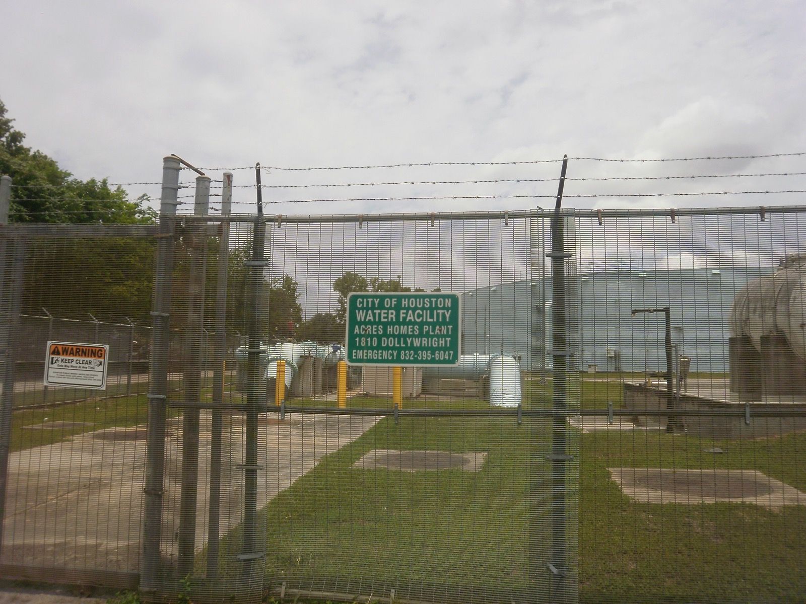 City of Houston Water Facility — Acres Homes Plant along the waterline alignment