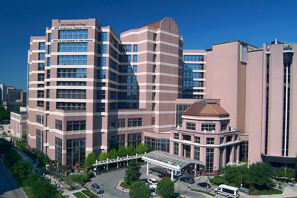 MD Anderson Cancer Center main building and entrance