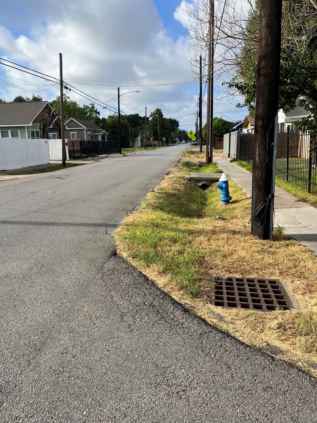 Project corridor following drainage and paving work