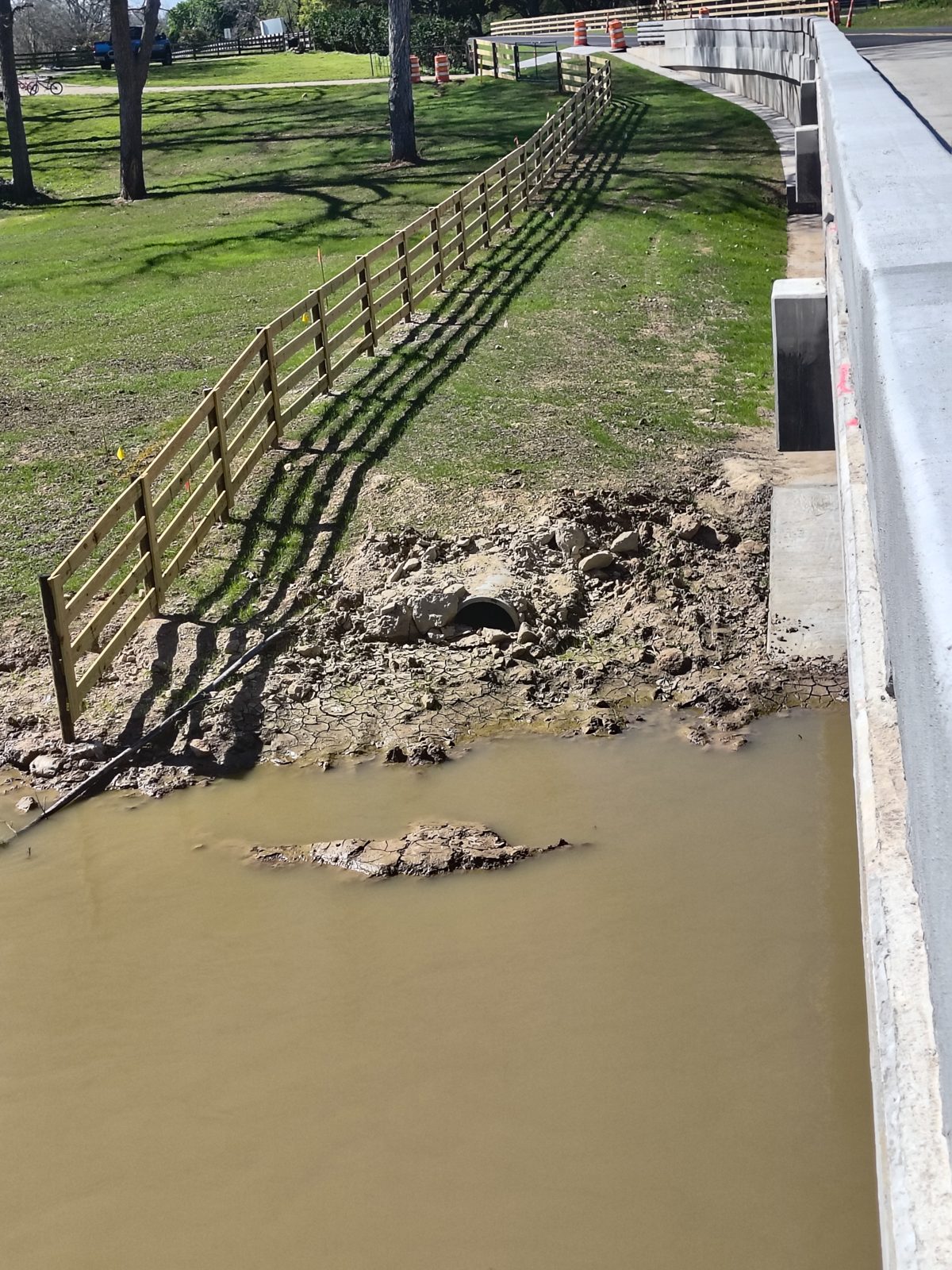 Completed replacement bridge deck and roadway after construction