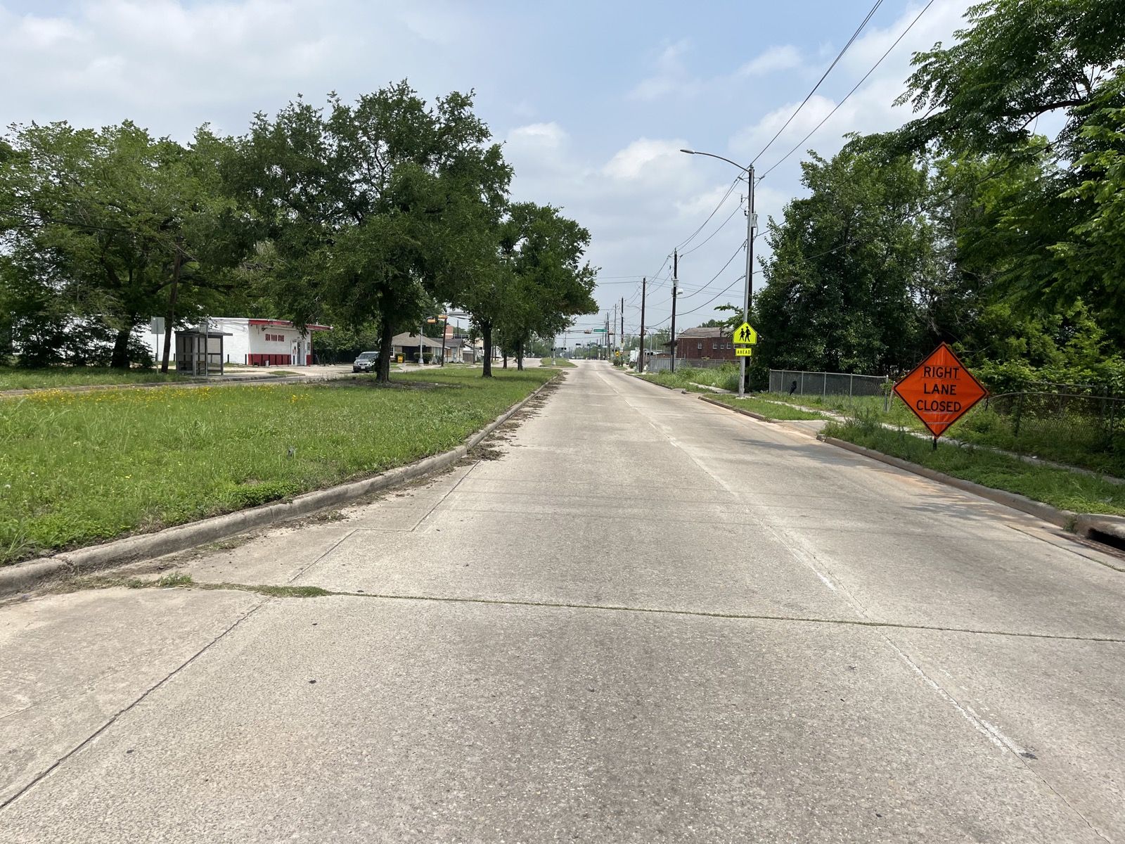 Lockwood Drive corridor along the sewer alignment