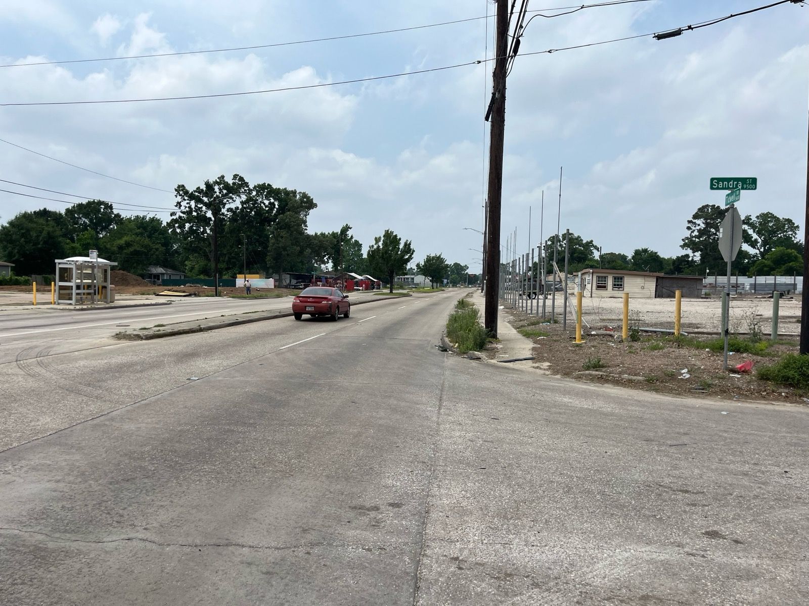 Tidwell Road alignment near the deep sewer installation