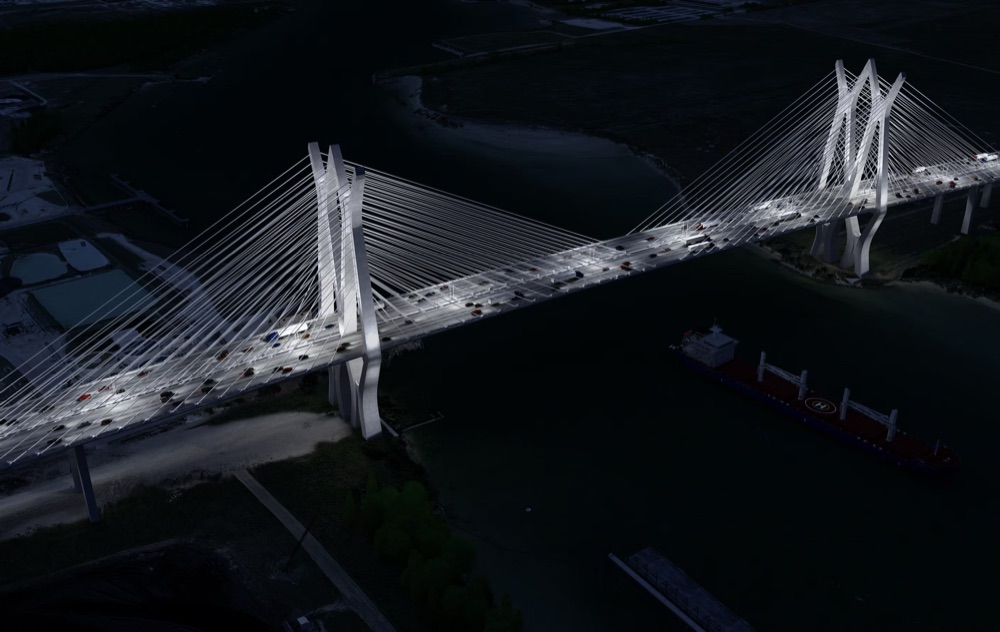 Houston Ship Channel Bridge over the channel