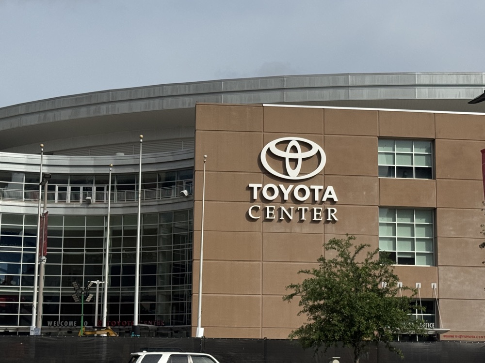 Toyota Center arena in downtown Houston