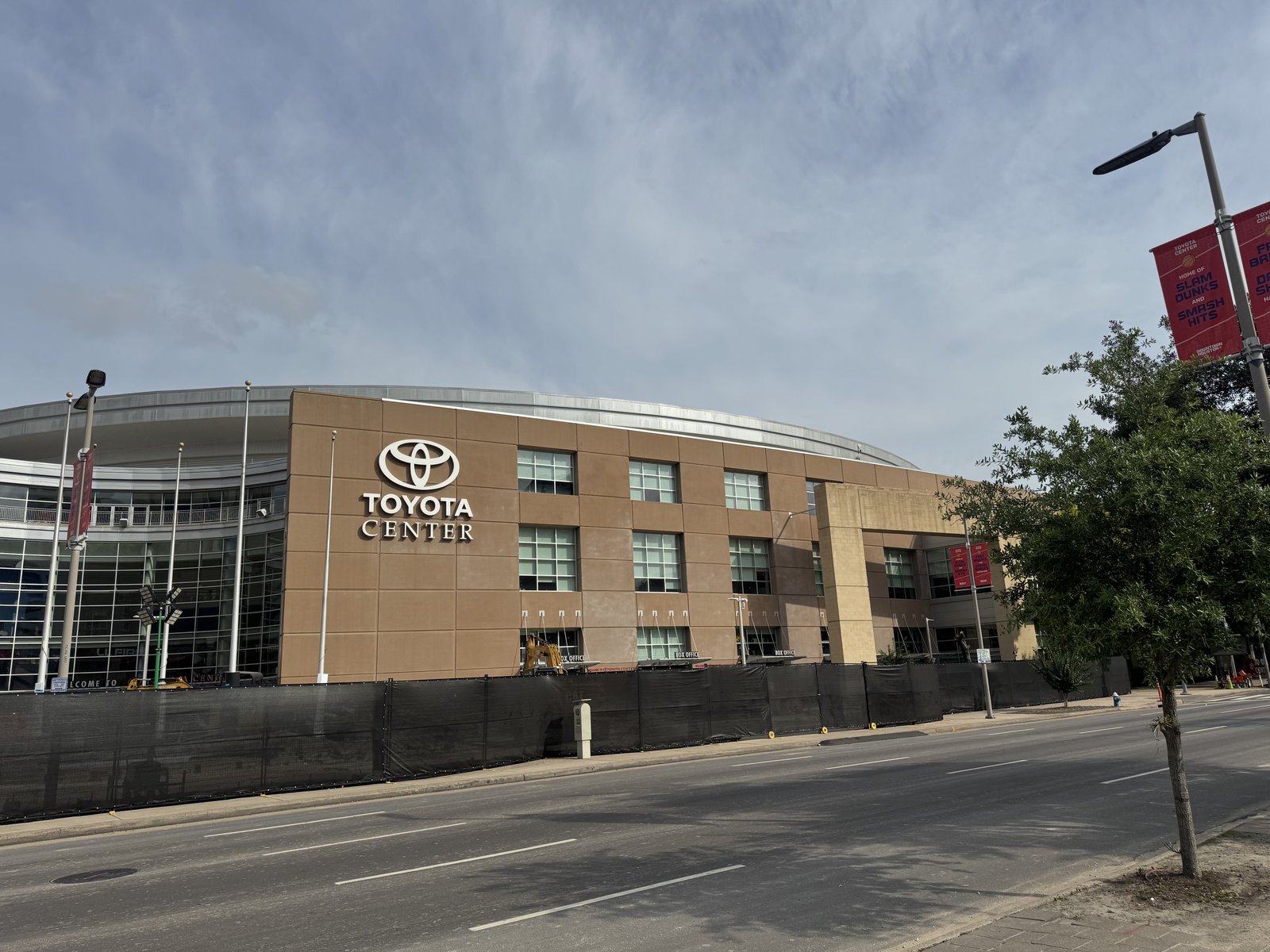 Toyota Center seen from Polk Street