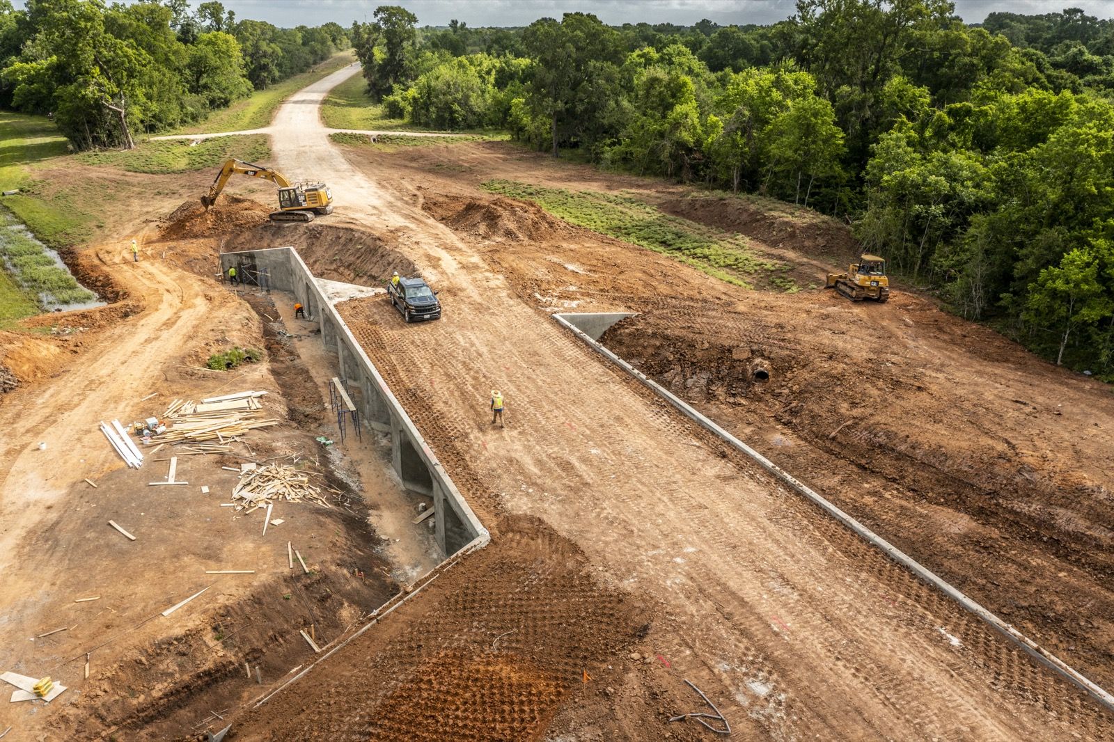 Twinwood Parkway corridor progress, aerial