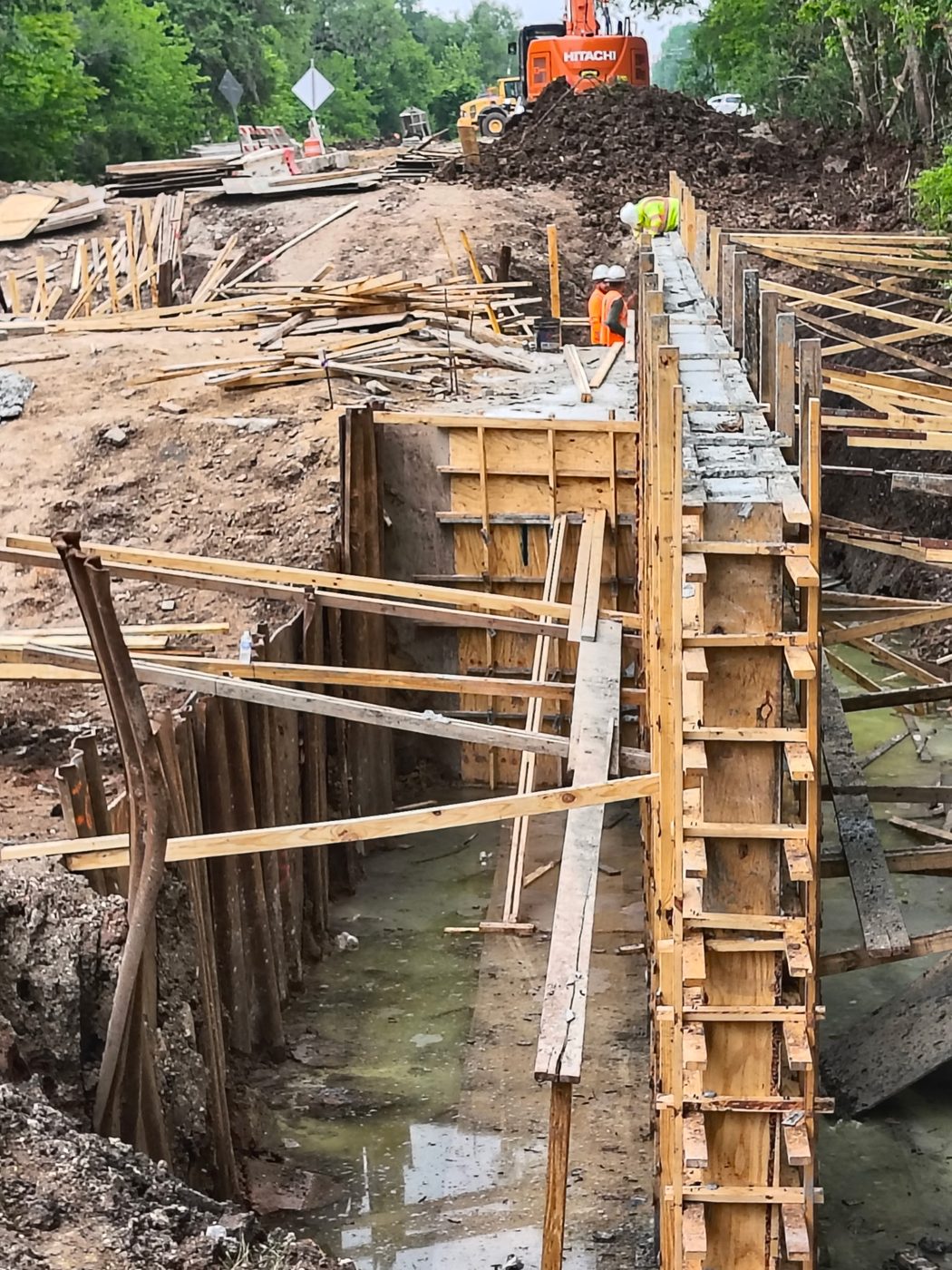 Field oversight along the Wild Peach drainage improvements