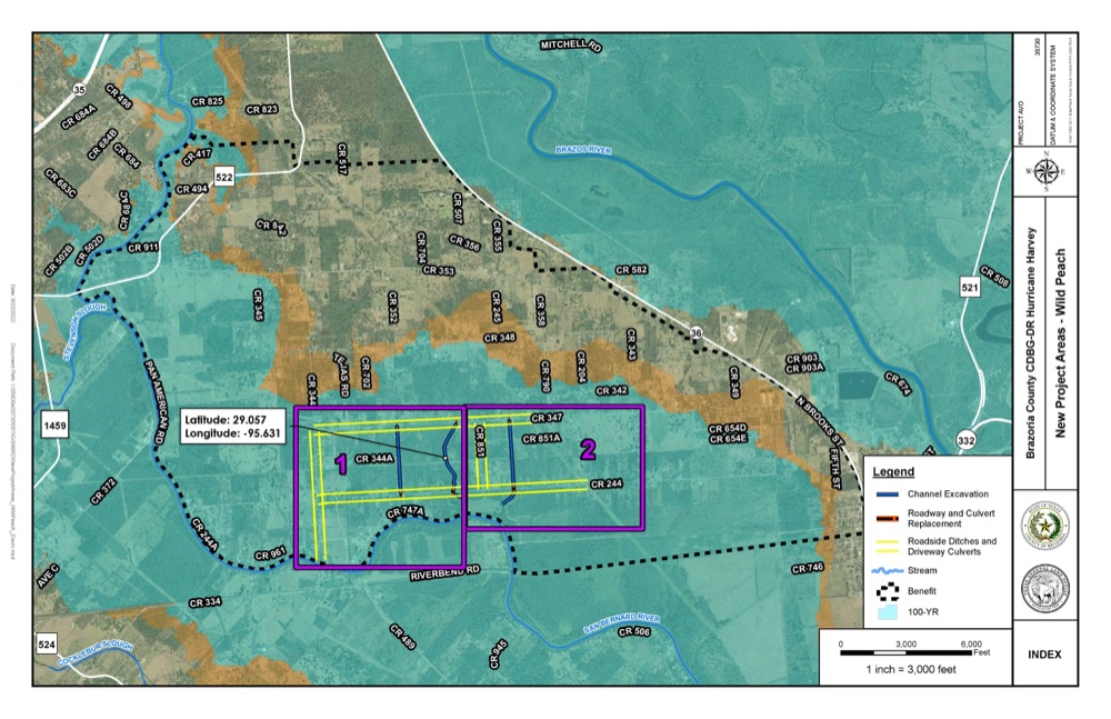 Wild Peach Village drainage project exhibit